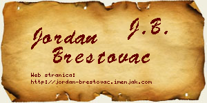 Jordan Brestovac vizit kartica
